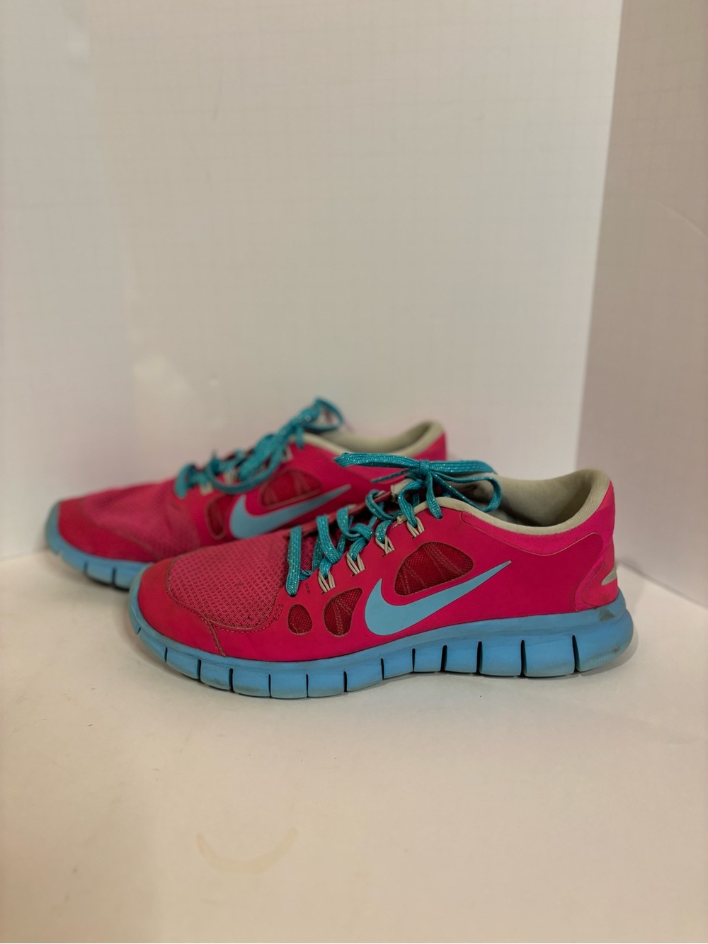 Nike Kids Pink and Teal Athletic Sneakers
